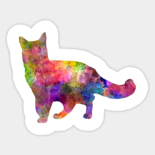 somali cat in watercolor Sticker